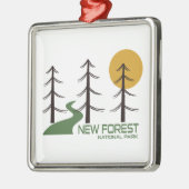 Nieuw bos National Park Trail Metalen Ornament (Links)