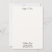 Nieuw Bos Natuur Tuin Plant Donkergroen Bruiloft Kaart (Achterkant)