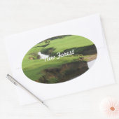 Nieuw bos ovale sticker (Envelop)