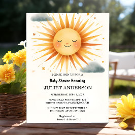 Nieuw Boy Pink Unique Sky Cloud Sunshine Baby show Kaart