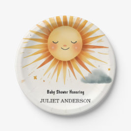 Nieuw Boy Pink Unique Sky Cloud Sunshine Baby show Papieren Bordje