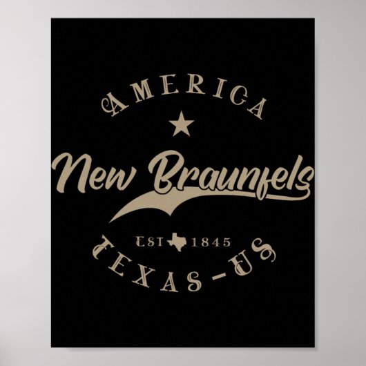 Nieuw Braunfels Tx Texas Poster (Voorkant)