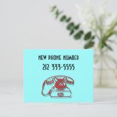 nieuw briefkaart telefoonnummer (Staand voorkant)