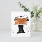 Nieuw Briefkaart voor de aankondiging van Kantoor (Staand voorkant)