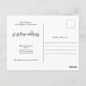 Nieuw Briefkaart voor kennisgeving thuisadres (Achterkant)