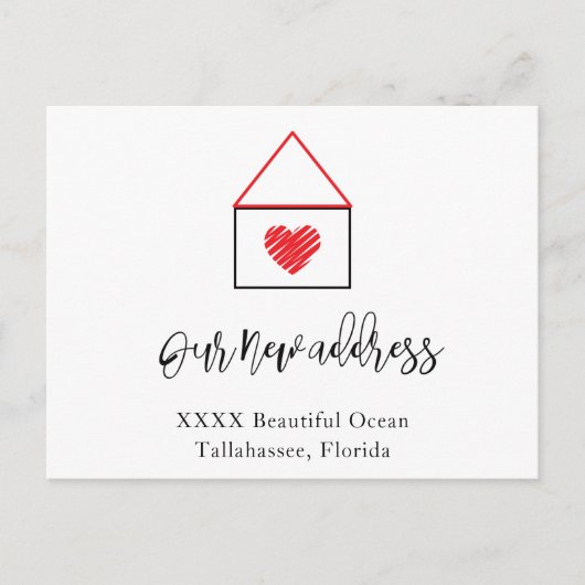 Nieuw Briefkaart voor kennisgeving thuisadres (Voorkant)