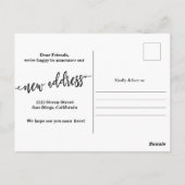 Nieuw Briefkaart voor kennisgeving thuisadres (Achterkant)