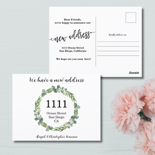 Nieuw Briefkaart voor kennisgeving thuisadres