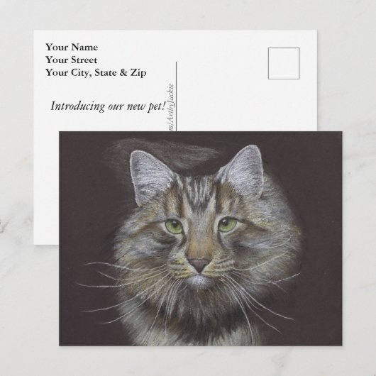 Nieuw Briefkaart voor kennisgeving van gezelschaps (Voorkant / Achterkant)