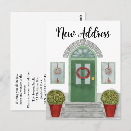 Nieuw Briefkaart voor Kerstmis (Voorkant / Achterkant)