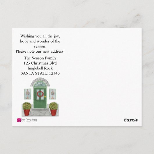 Nieuw Briefkaart voor Kerstmis (Achterkant)