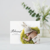 Nieuw briefkaart voor nieuwe babyaankondiging zond (Staand voorkant)