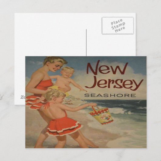 nieuw briefkaart voor  vakantie met toeristische t (Voorkant / Achterkant)