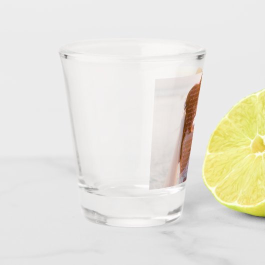 NIEUW! Bruiloft geloften Shot Glass - Roze tekst 1 Shot Glas (Links)