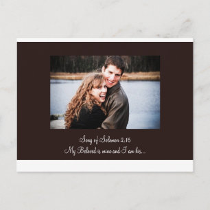 nieuw bruin, voor de uitnodiging, Song of Solomon  Briefkaart