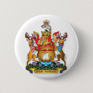 Nieuw-Brunswick wapenschild Ronde Button 5,7 Cm