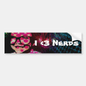 NIEUW! Bumpersticker "I <3 Nerds" (Voorkant)