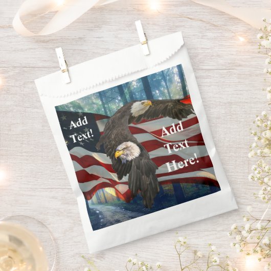 Nieuw Burgerschap Amerikaanse vlag Bald Eagle Bedankzakje (Geknipt)
