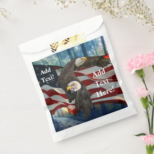 Nieuw Burgerschap Amerikaanse vlag Bald Eagle Bedankzakje (Gezegeld)