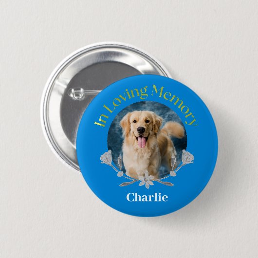 NIEUW! Button - In Loving Memory - Aangepast (Voorkant /achterkant)