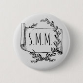 NIEUW! Button - Initialen Scroll - Jouw namen toev (Voorkant)