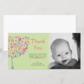 Nieuw cadeau voor baby bij aankomst Dank je fotoka Bedankkaart (Voorkant / Achterkant)