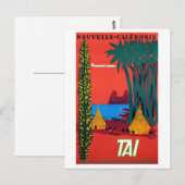 Nieuw Caledonia Vintage Poster hersteld Briefkaart (Voorkant / Achterkant)