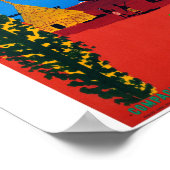 Nieuw Caledonia Vintage Travel Poster teruggezet (Hoek)