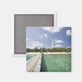 Nieuw-Caledonië, Amedee Islet. Amedee Islet Pier. Magneet (Voorkant / Achterkant)