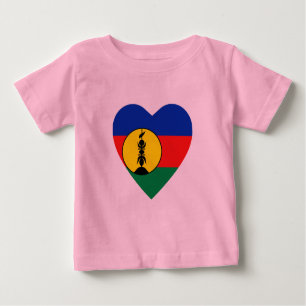 Nieuw-Caledonië Flag Hart T-shirt