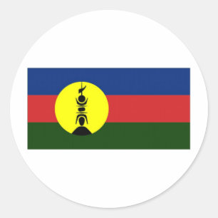 Nieuw-Caledonië Kanaky Lokale vlag Ronde Sticker