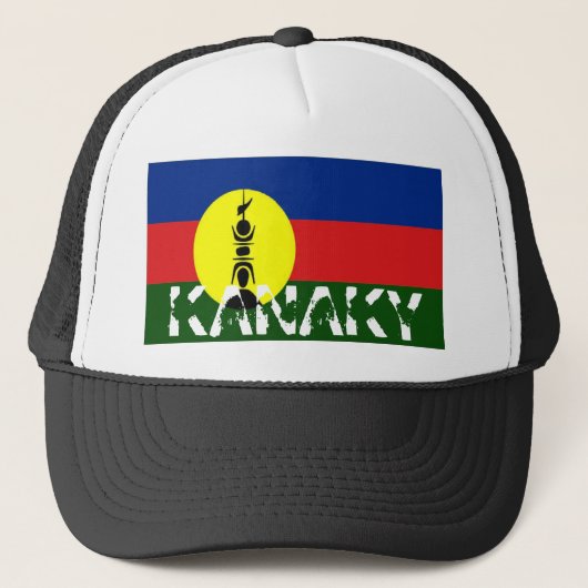 Nieuw-Caledonië Kanaky vlagsouvenir pet (Voorkant)