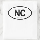 Nieuw-Caledonië "NC" Ovale Sticker (Tas)