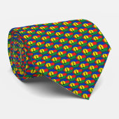Nieuw-Caledonië Vlag Honeycomb Stropdas (Opgerold)