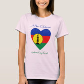 Nieuw-Caledonië Vlaggenliefje T-Shirt (Voorkant)