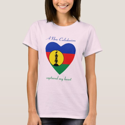Nieuw-Caledonië Vlaggenliefje T-Shirt (Voorkant)
