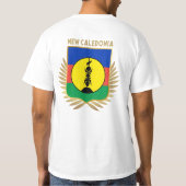 Nieuw-Caledonië Vlagschild T-Shirt (Achterkant)