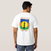 Nieuw-Caledonië Vlagschild T-Shirt (Achterkant volledig)