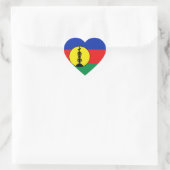 Nieuw-Caledonische Vlag Hart Sticker (Tas)