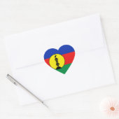 Nieuw-Caledonische Vlag Hart Sticker (Envelop)