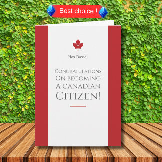 Nieuw Canadees staatsburgerschap cadeau Gefelicite Kaart