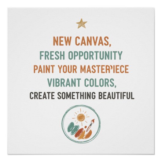Nieuw Canvas Zonsopgang Perfect Poster (Voorkant)