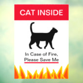 NIEUW! Cat Inside In hoesje of Fire - Bescherm uw  Raamsticker (Vel 3)