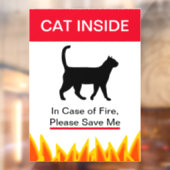 NIEUW! Cat Inside In hoesje of Fire - Bescherm uw  Raamsticker (Vel 2)