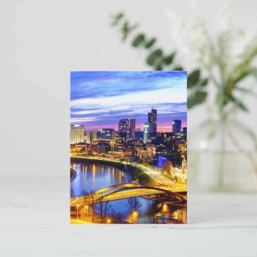 Nieuw centrum van Vilnius Briefkaart (Staand voorkant)