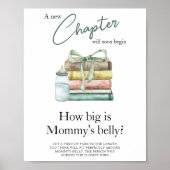 Nieuw Chapter baby shower - Hoe groot is mama's bu Poster (Voorkant)