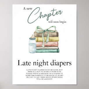 Nieuw Chapter Baby shower - Late night luiers spel Poster