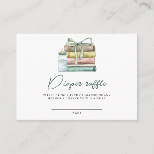 Nieuw Chapter Baby shower Luierkrabbel Informatiekaartje (Voorkant)