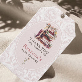 Nieuw Chapter baby shower waterverf, blush pioen Cadeaulabel