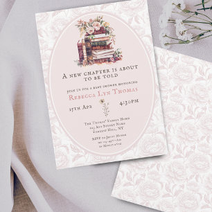 Nieuw Chapter baby shower waterverf, blush pioen Kaart